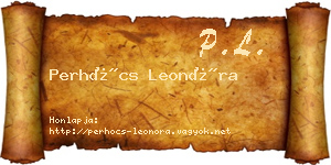 Perhócs Leonóra névjegykártya